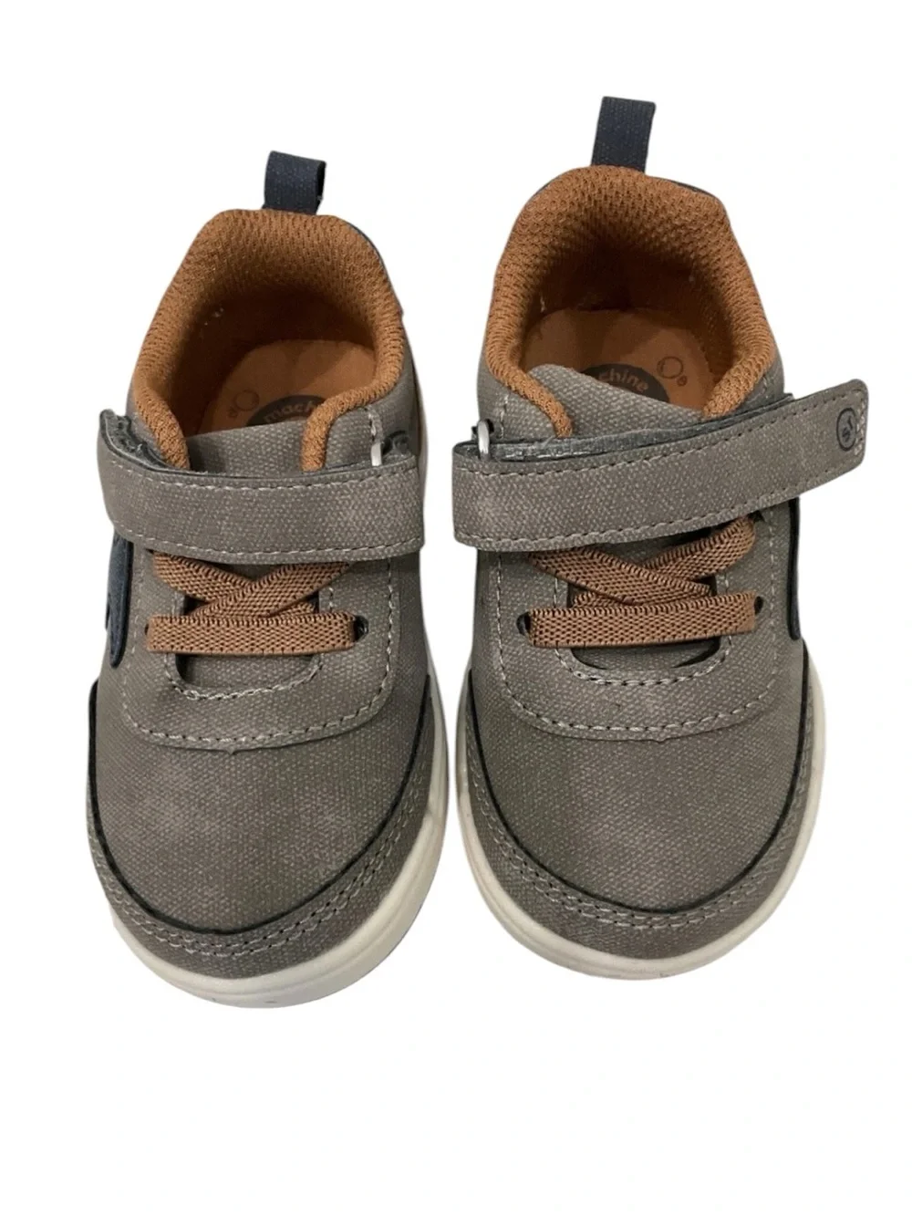 Munchkin by Stride Rite Maxwell Grey Sneakers  Kids Casual Gray and Brown NEW